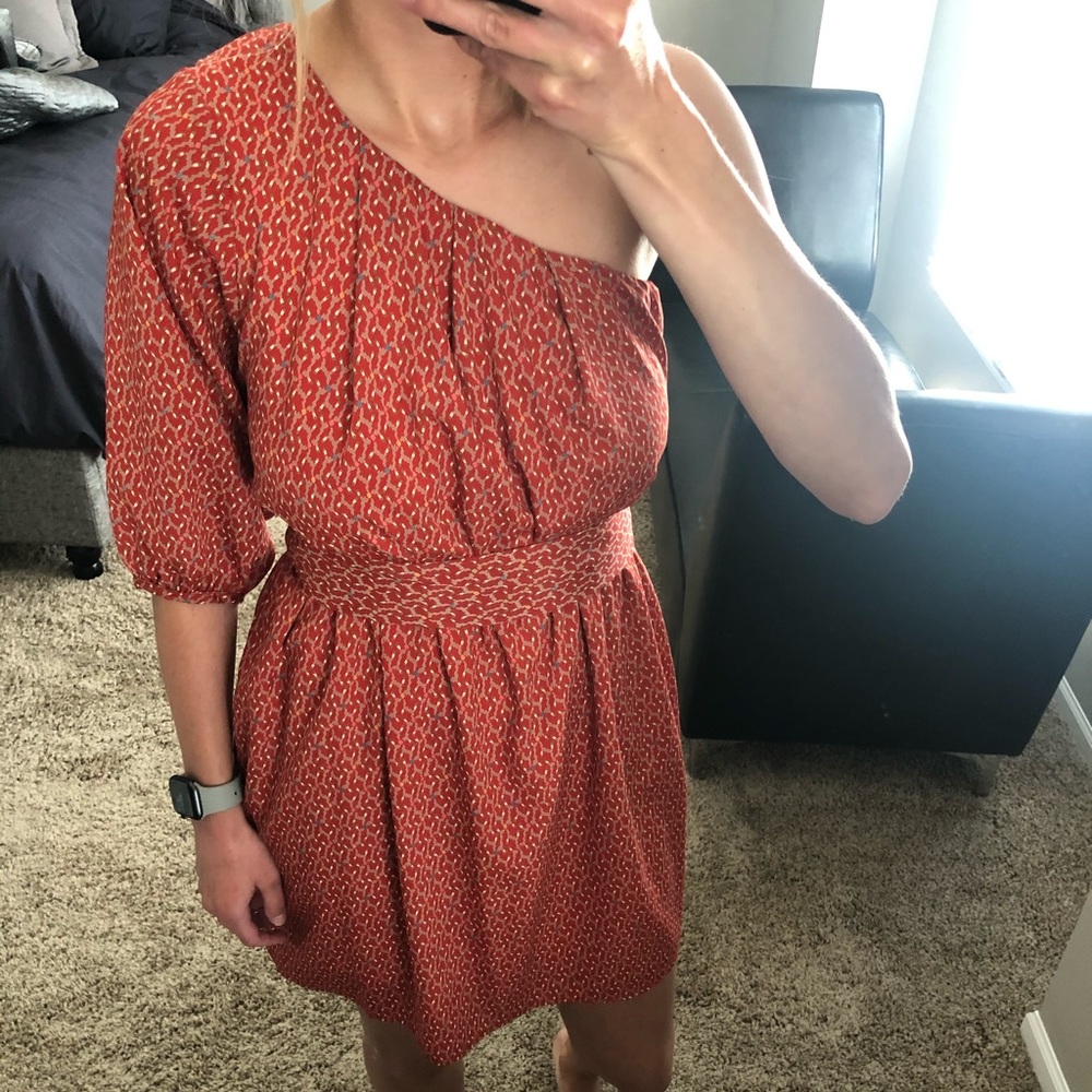 One Shoulder Satin Dress